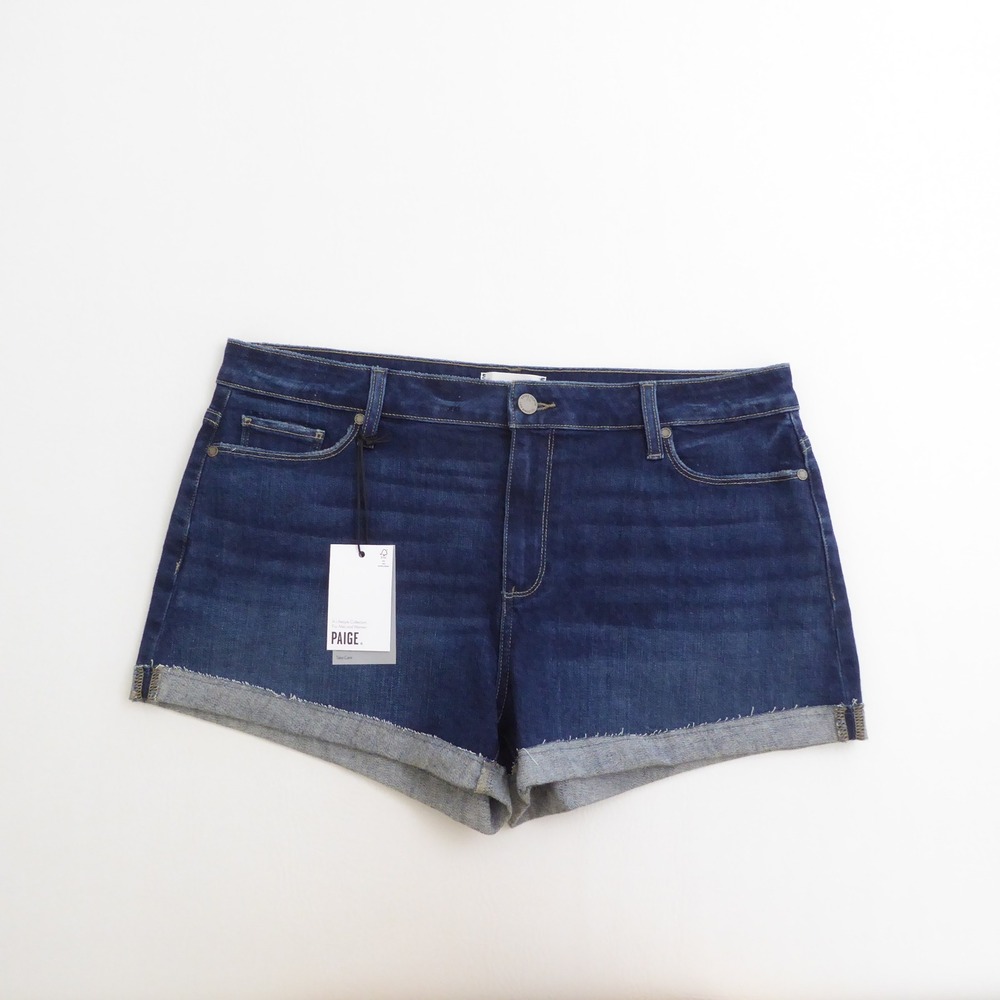 PAIGE Women Shorts Jimmy Jimmy Raw Cuff Denim Meredith Blue Size 32